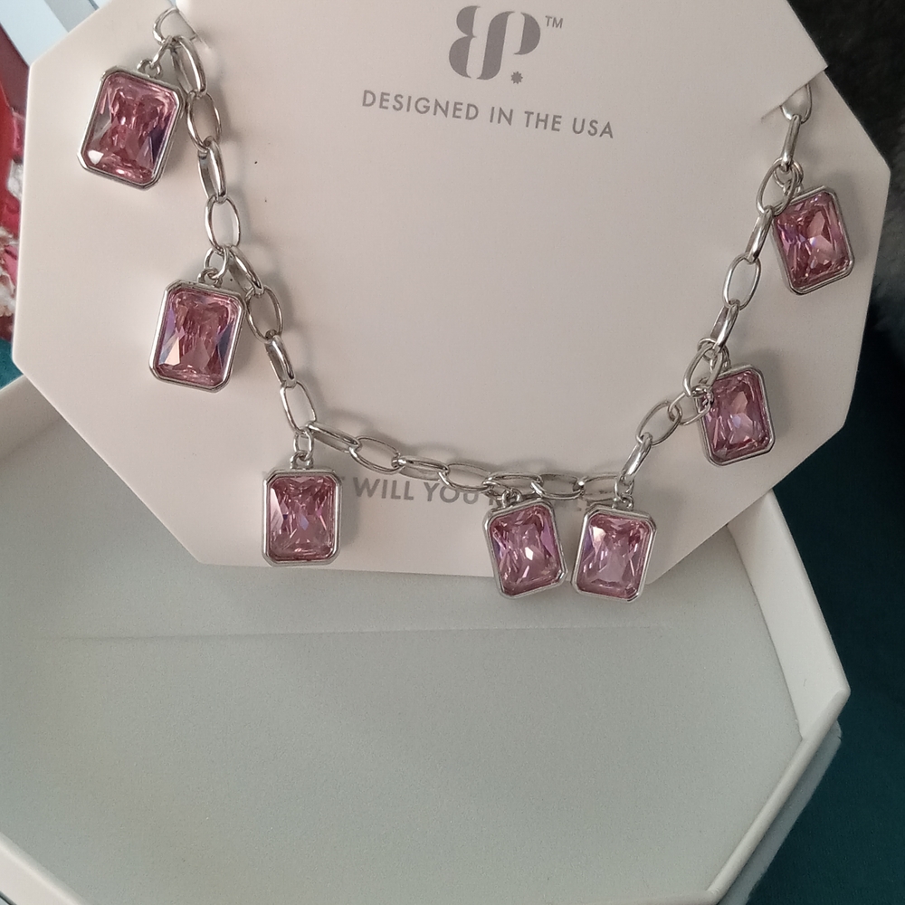 Elegant Pink Gemstone Bracelet